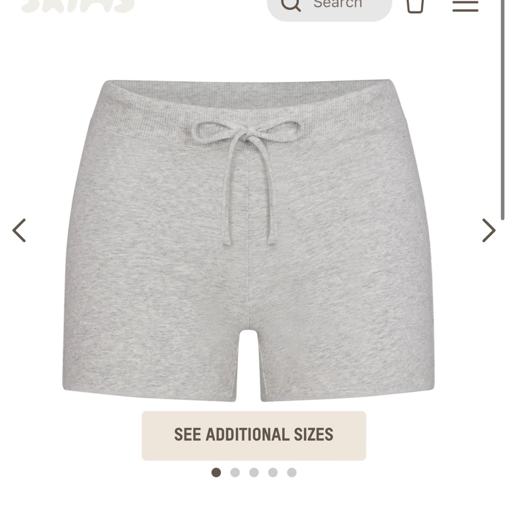 Skims cotton sleep short light heather grey size small nwt